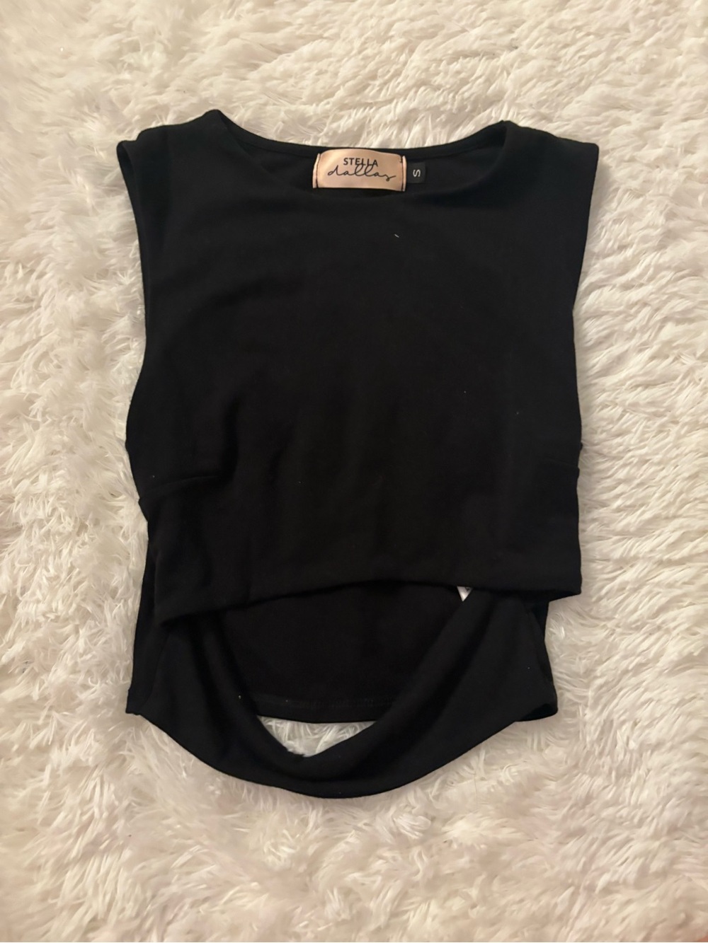 Stella McCartney Black Layered Hem Sleeveless Tank